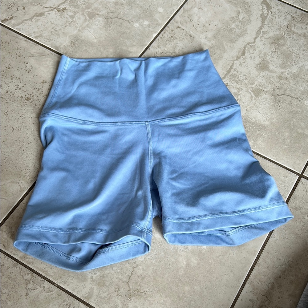 Women's Blue High-Waisted Shorts